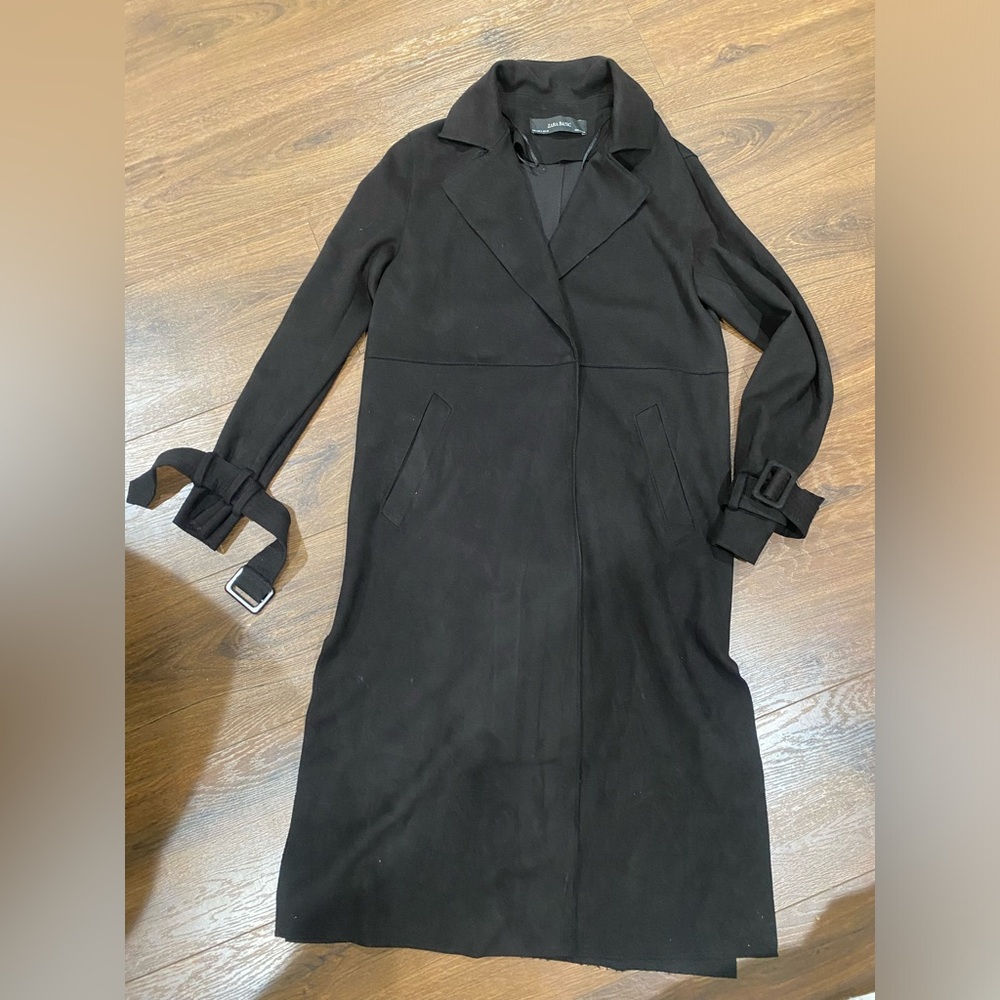 Zara Black Long Trench Coat